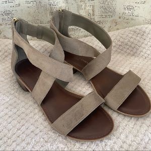 Rock & Candy sandals size 8 tassel and zip on back